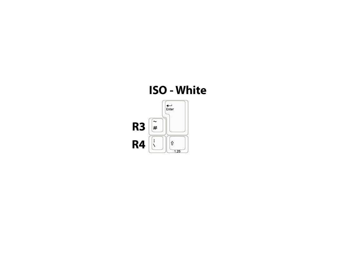 DCS Black & White - Individual Keycaps