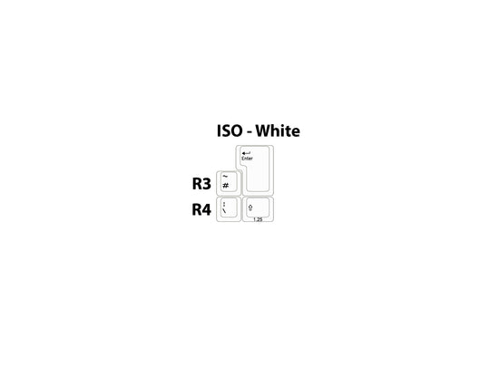 DCS Black & White - Individual Keycaps
