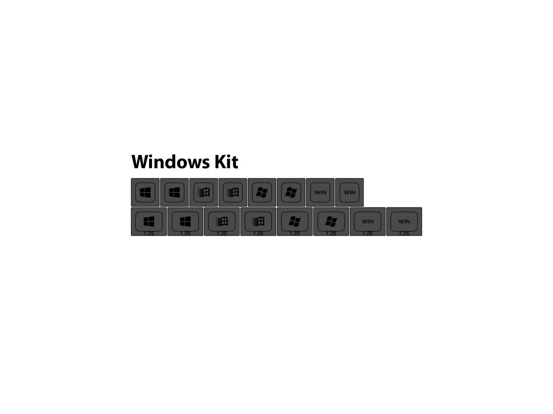 DSA High Contrast Granite - Individual Keycaps